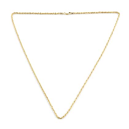 Royal Bali ILIANA Rope Chain Necklace in 18K Yellow Gold 18 Inch