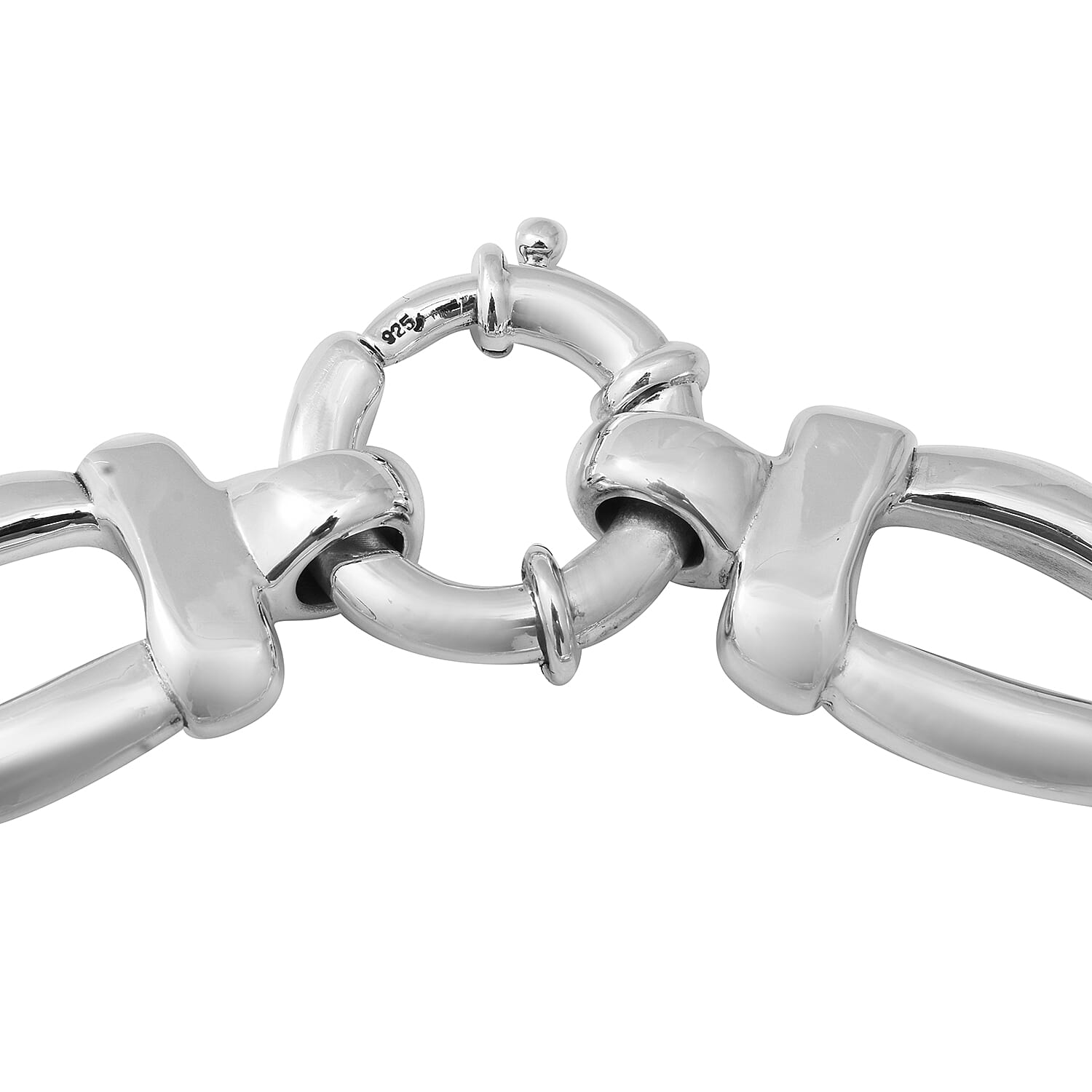 One Time  Close Out Deal- Sterling Silver Bracelet (Size 7.75) with Senorita Clasp, Silver wt 22.55 Gms