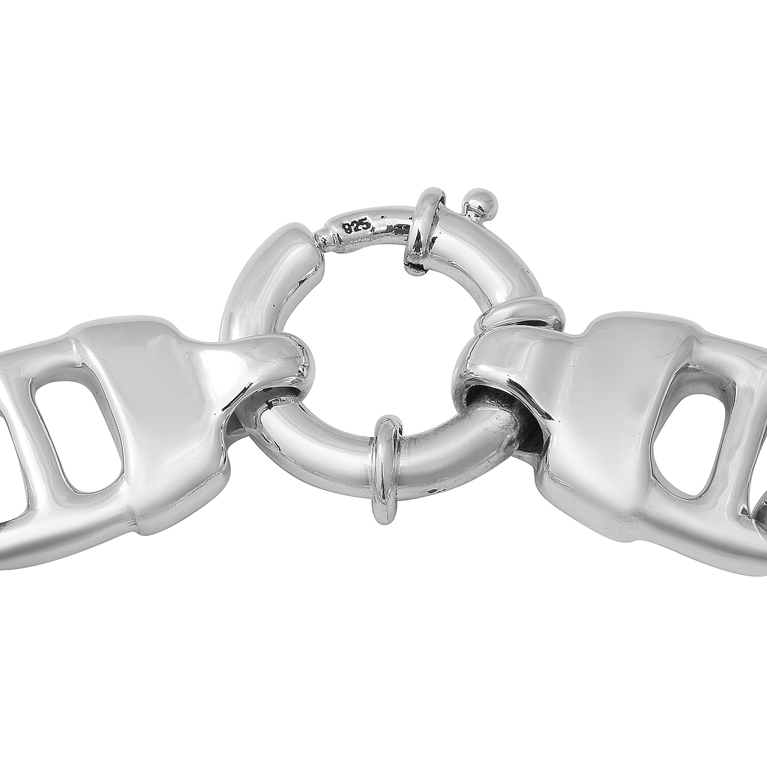 One Time  Close Out Deal- Sterling Silver Link Bracelet (Size 7) with Senorita Clasp, Silver wt 20.90 Gms