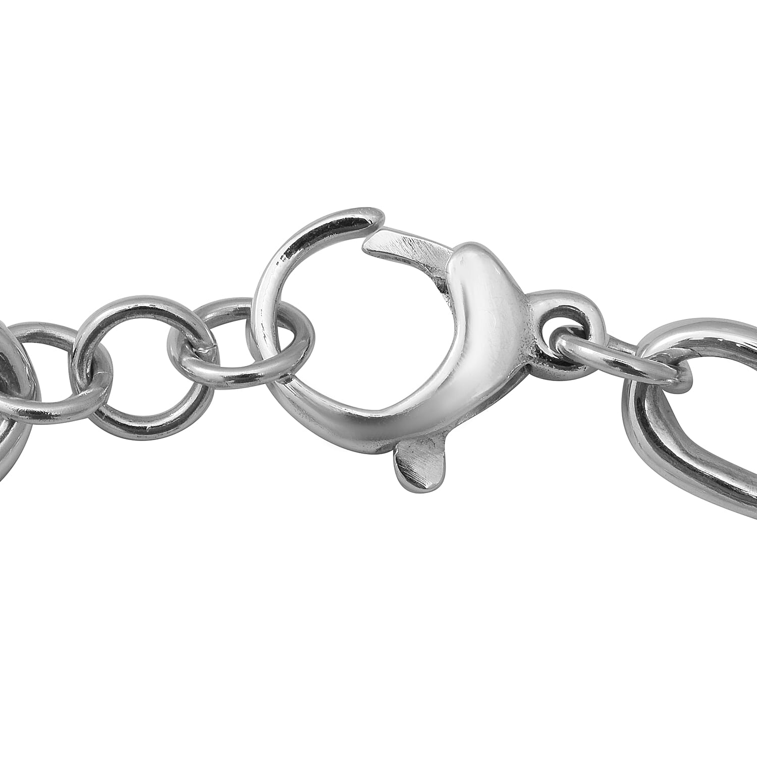 Designer Inspired - Sterling Silver Multi Charm Belcher Bracelet (Size 7.25 with 0.5 inch Extender) with Lobster Clasp, Silver wt 19.66 Gms