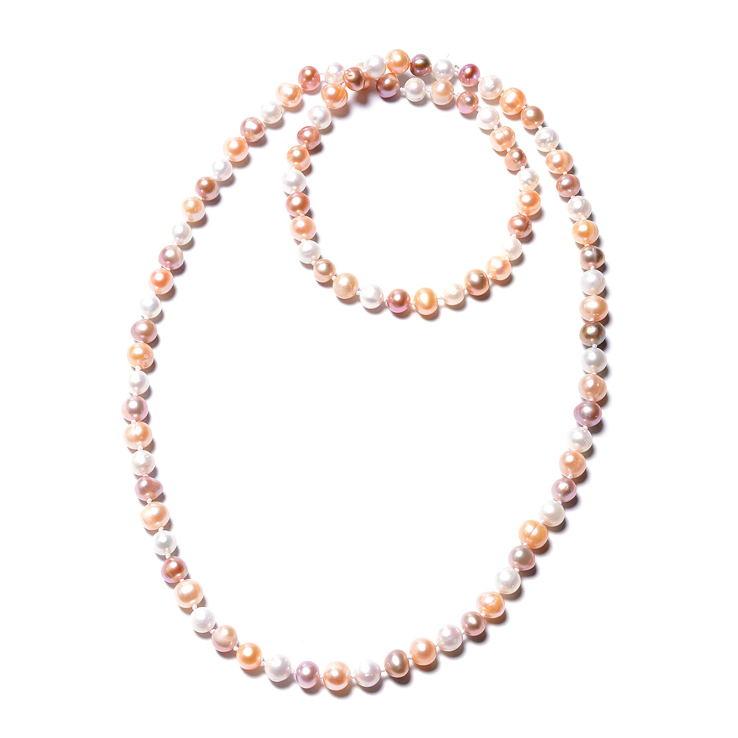 High Lustre Multi Colour Freshwater Pearl Necklace (Size 30)