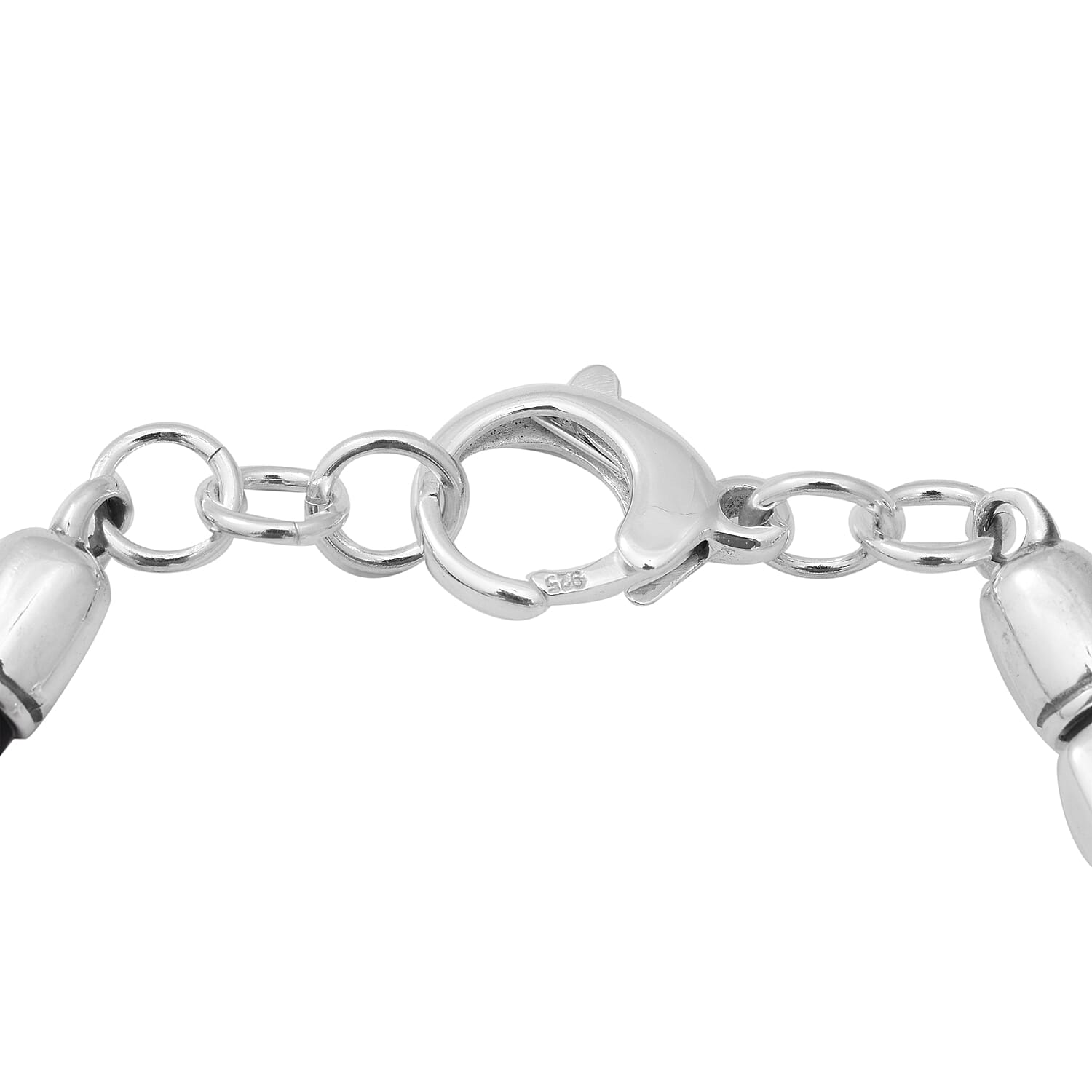 Designer Inspired- Sterling Silver Cross Bracelet (Size 8), Silver wt 19.60 Gms