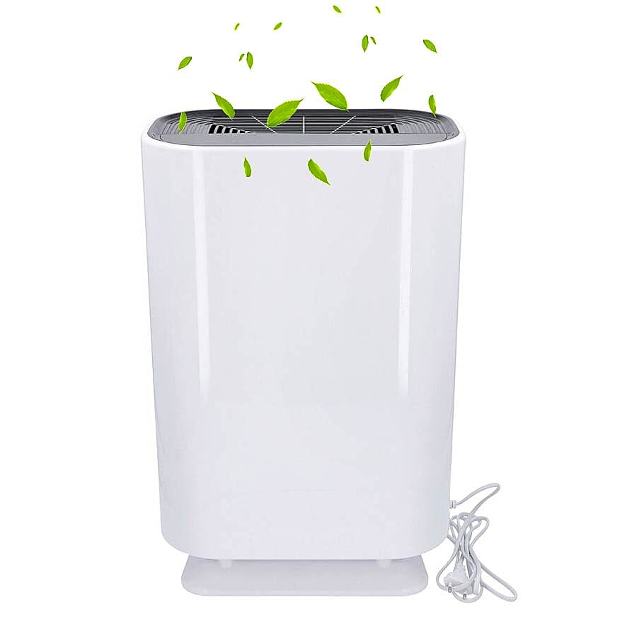 Multifunctional Home Air Purifier With HEPA Filter + Activated Carbon Filter with Remote Control (Size 33x22x50.5 Cm) - White