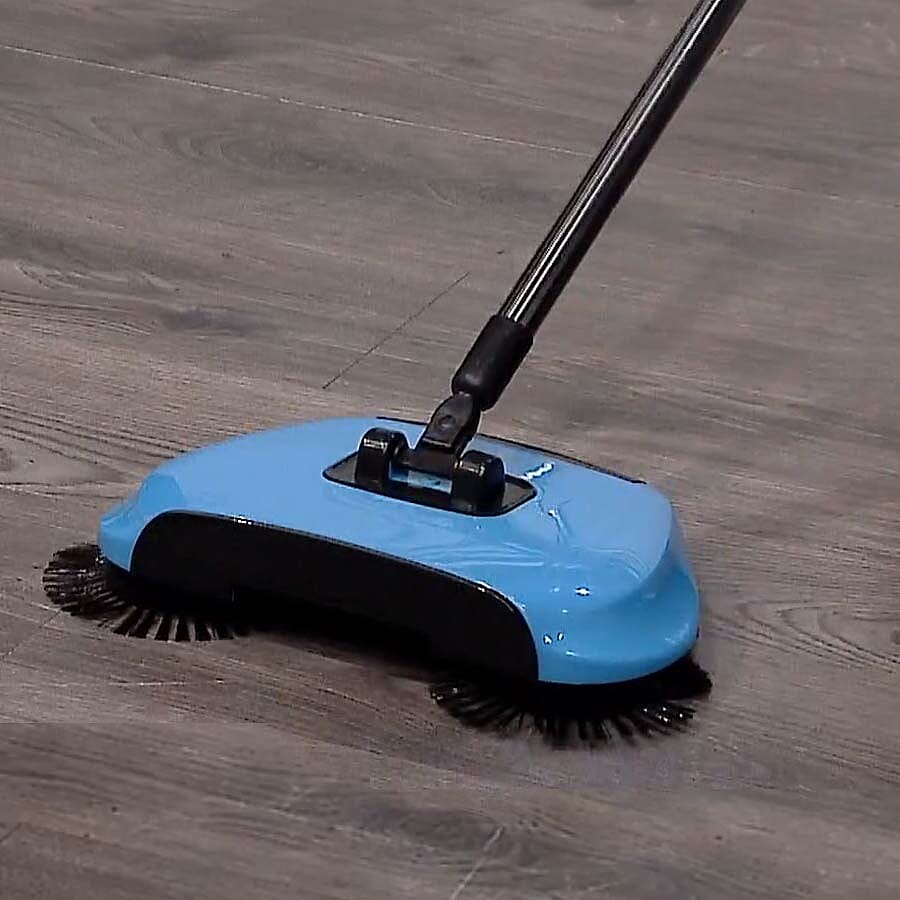 360 Degree Rotating Multi-functional 3-in-1 Sweeper Broom (Size 37x10x22 Cm) - Blue