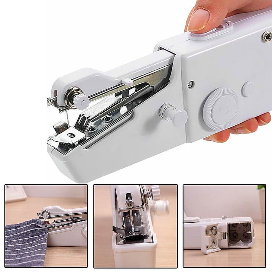 Portable Handy Sewing Machine (Size 21x7.2x4.7cm) - White