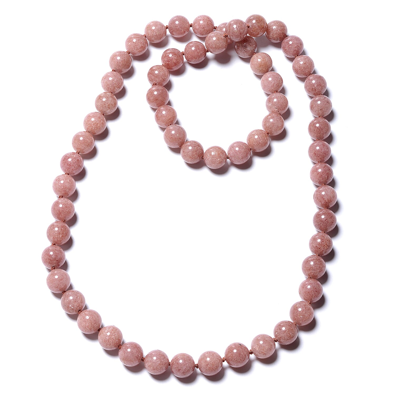 Strawberry quartz beaded shops necklace