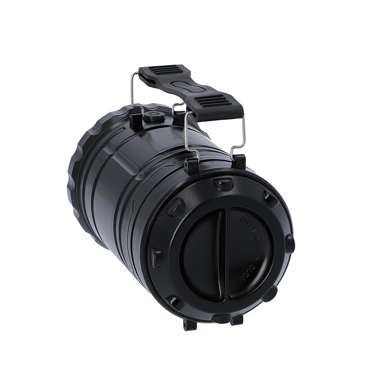 3 in 1 Flame Lantern with white LED Light, Flame Light and Flashlight (3xAA Battery Not Included) (Size 9x14 Cm) - Black