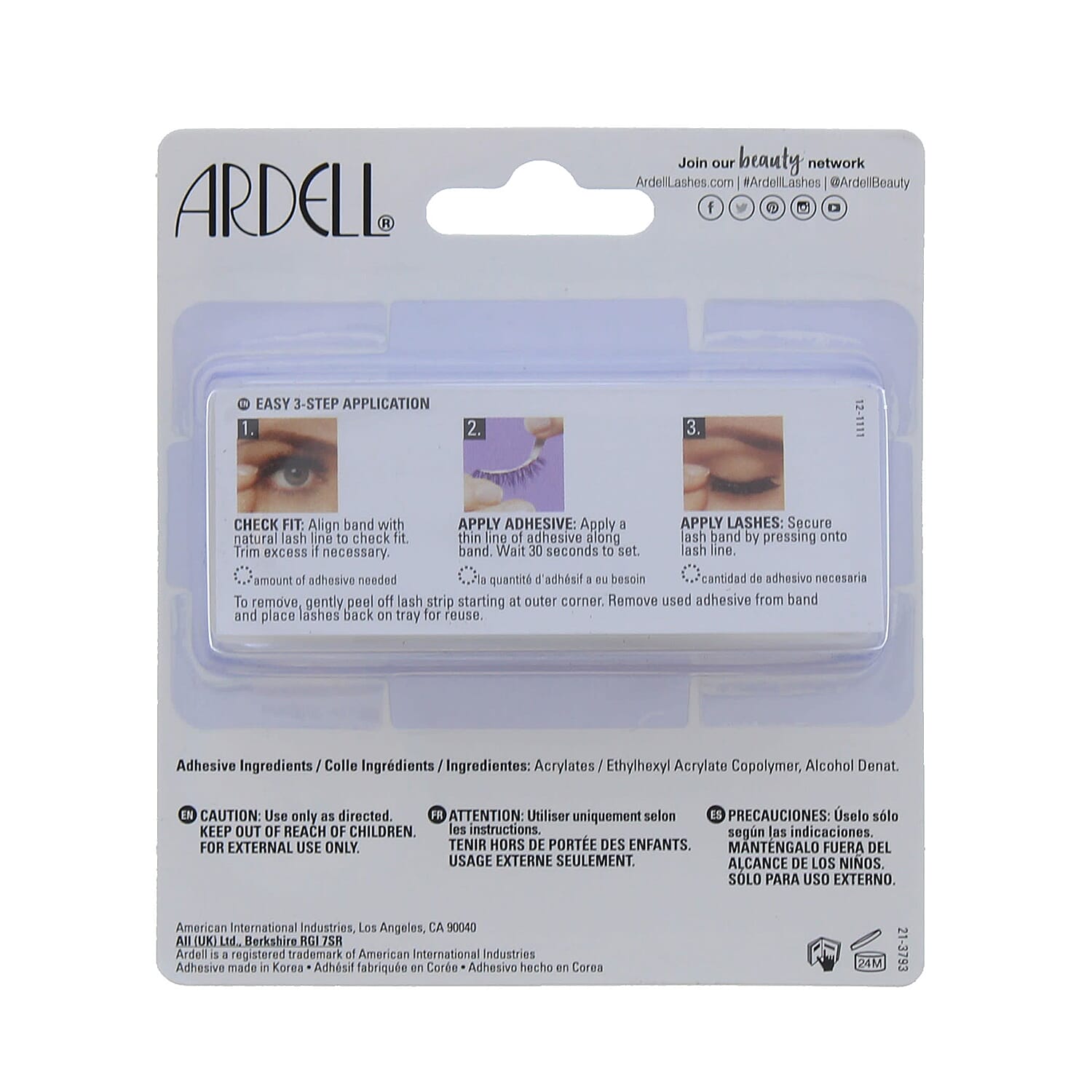 (Option 1 ) Ardell: Wispies Lashes Demi 120 Black with Duo Glue