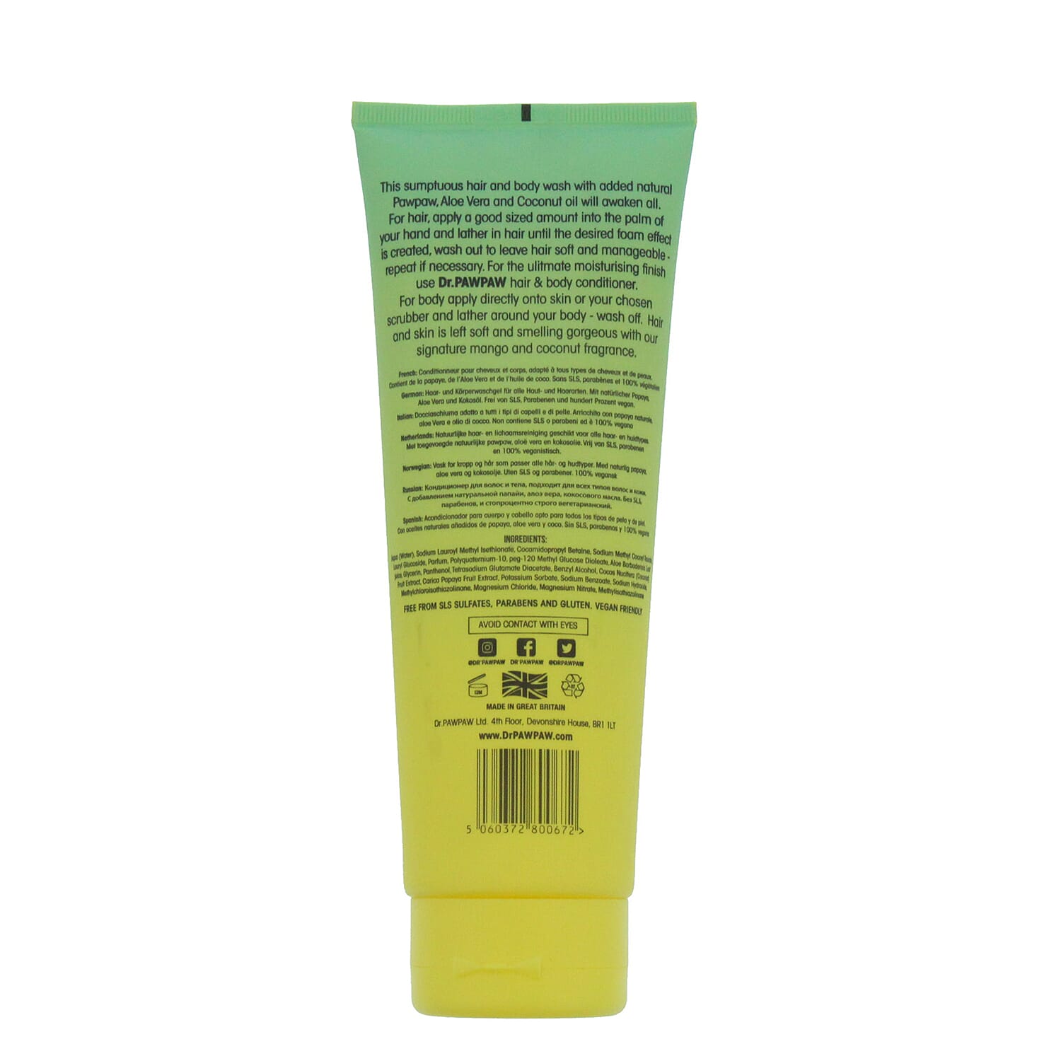 DR. PAW PAW: Everybody Hair & Body Wash - 250ml