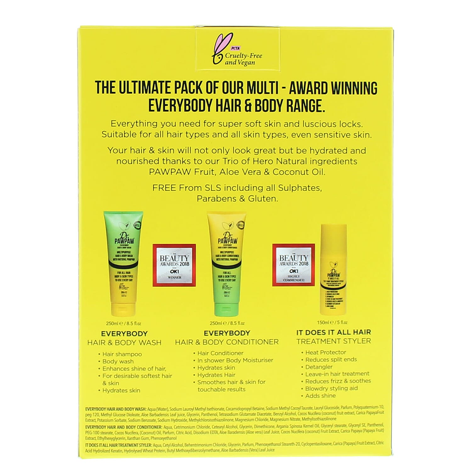 DR.PAW PAW: Everybody 3 Piece Range Set (Shampoo, Body Wash & Hair & Body)