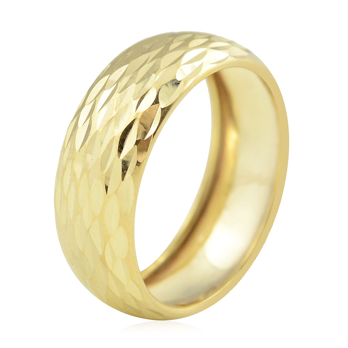 Maestro Collection - 9K Yellow Gold Diamond Cut Band Ring