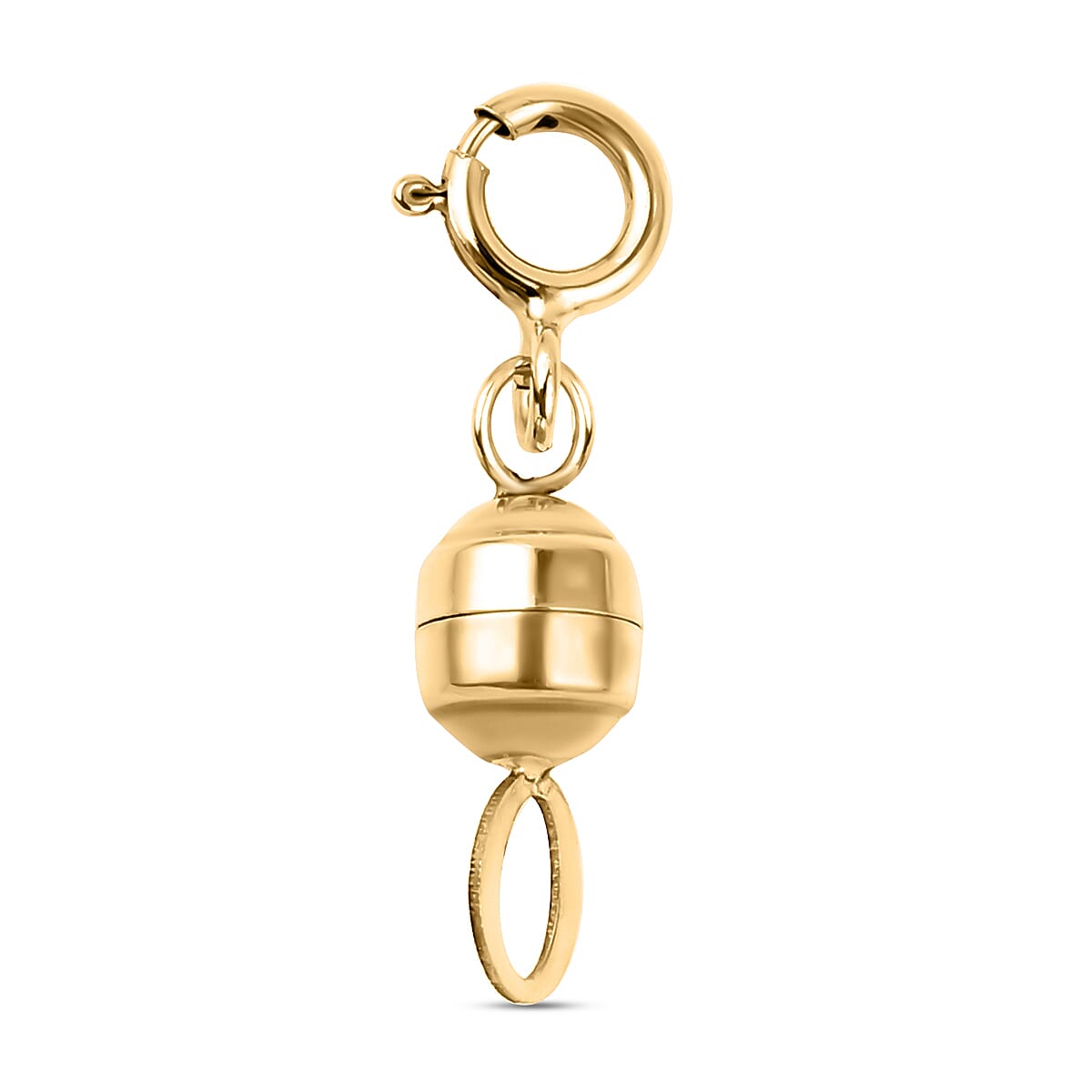 Maestro Collection- 9K Yellow Gold Spring Ring Clasp with Magnetic Lock