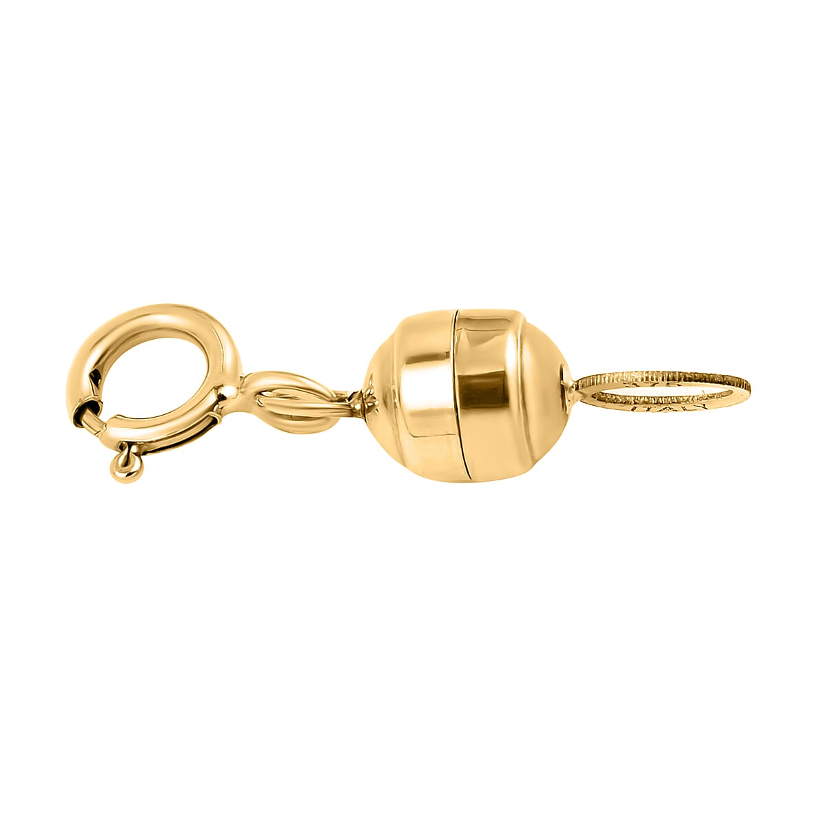 Maestro Collection- 9K Yellow Gold Spring Ring Clasp with Magnetic Lock