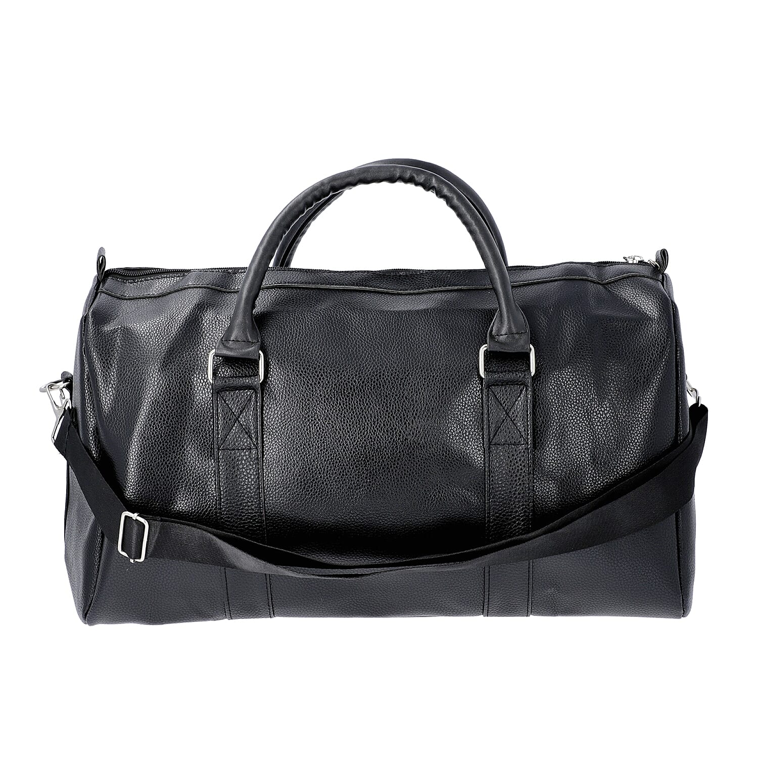 Black Colour Travel Duffle Bag with Detachable and Adjustable Shoulder Strap (Size 43x17x28 Cm)