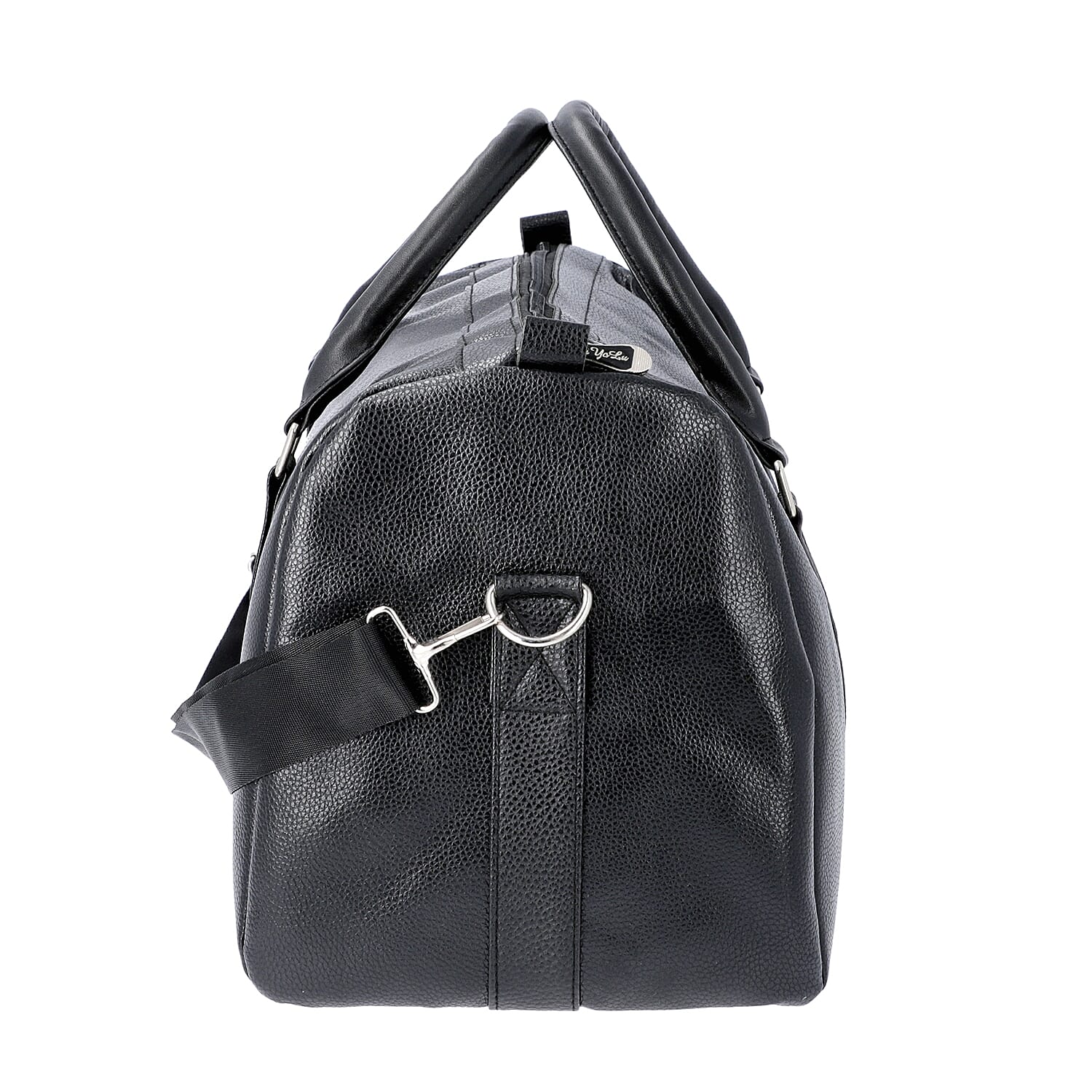 Black Colour Travel Duffle Bag with Detachable and Adjustable Shoulder Strap (Size 43x17x28 Cm)