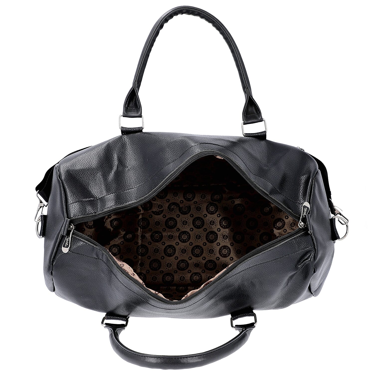 Black Colour Travel Duffle Bag with Detachable and Adjustable Shoulder Strap (Size 43x17x28 Cm)