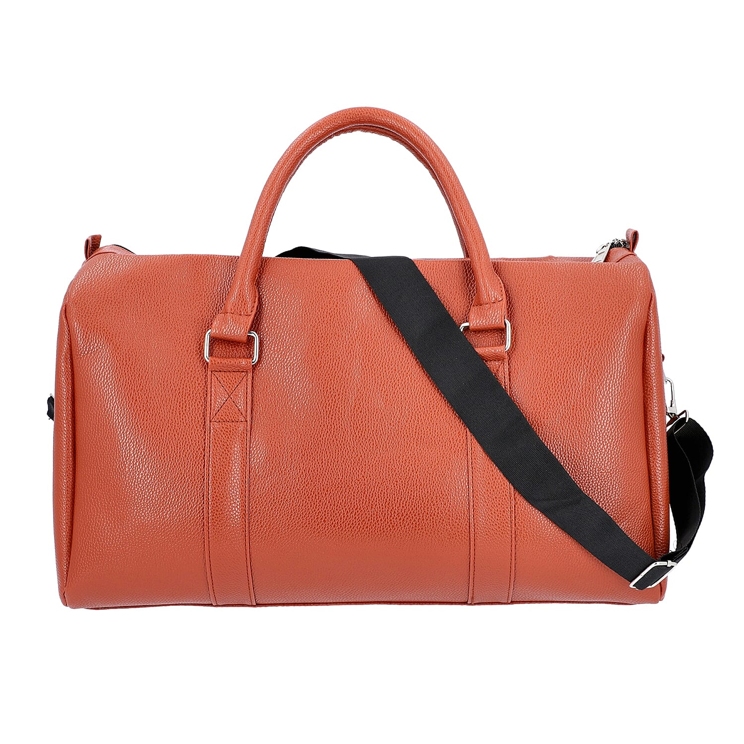 Brick Colour Travel Duffle Bag with Detachable and Adjustable Shoulder Strap (Size 43x17x28 Cm)
