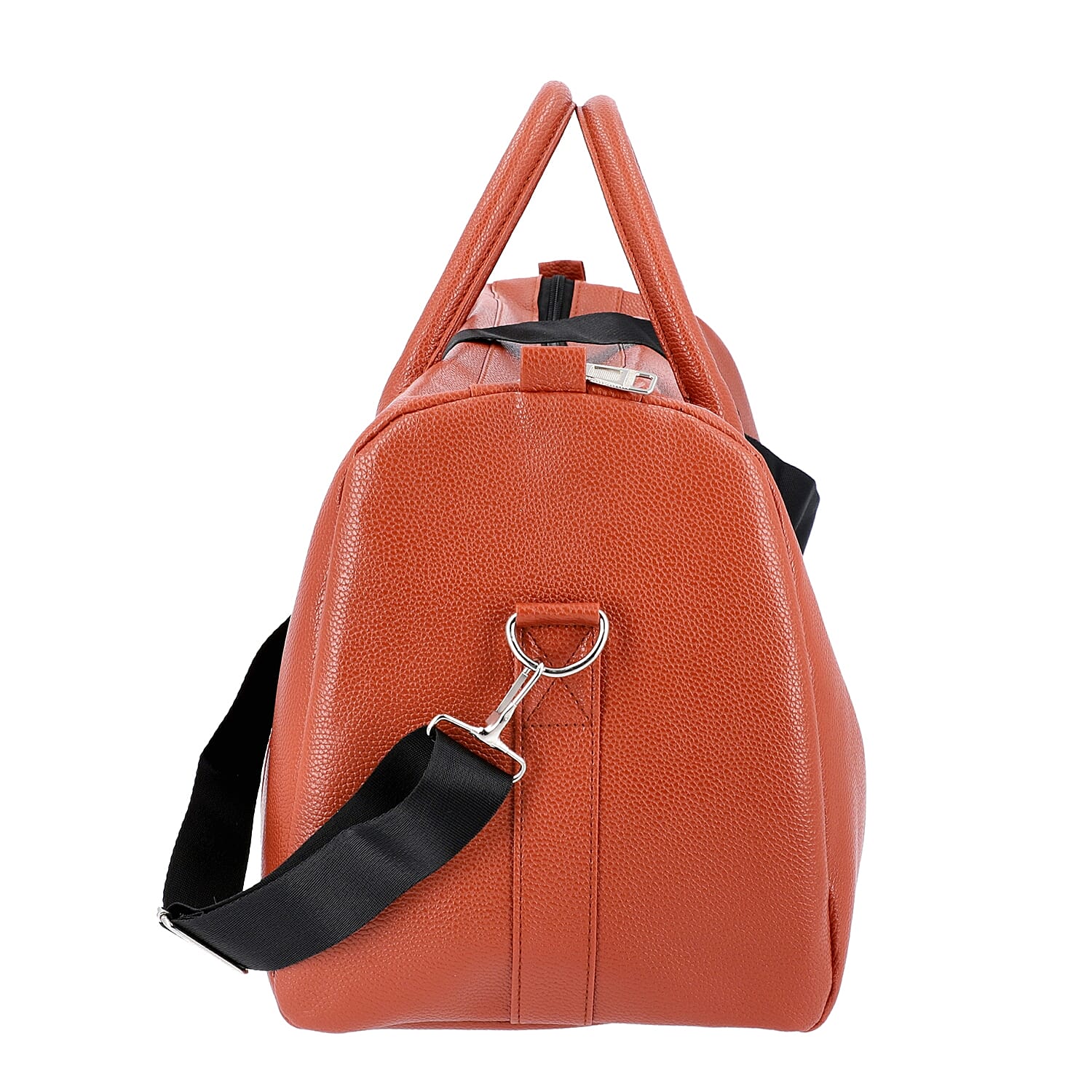 Brick Colour Travel Duffle Bag with Detachable and Adjustable Shoulder Strap (Size 43x17x28 Cm)