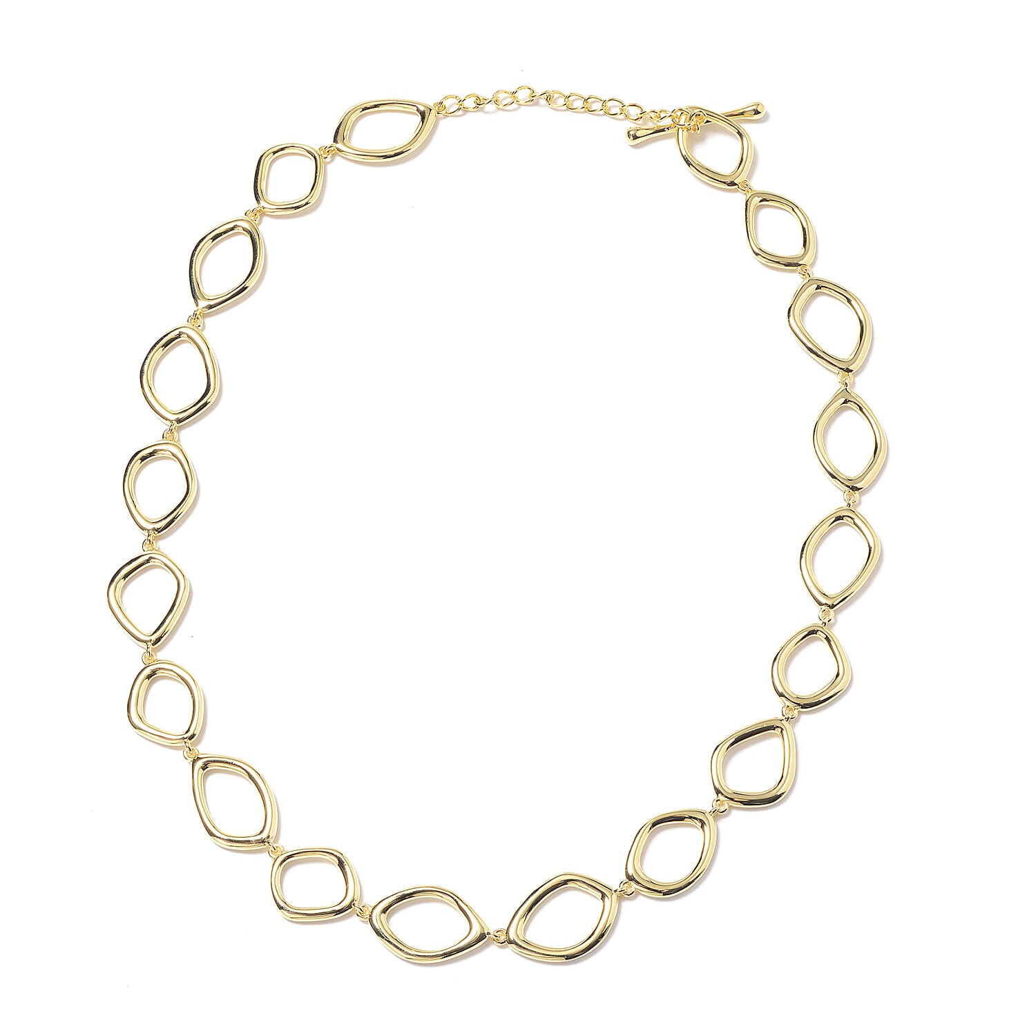 LucyQ Fluid Design Necklace (Size 20) in Yellow Gold Overlay Sterling Silver