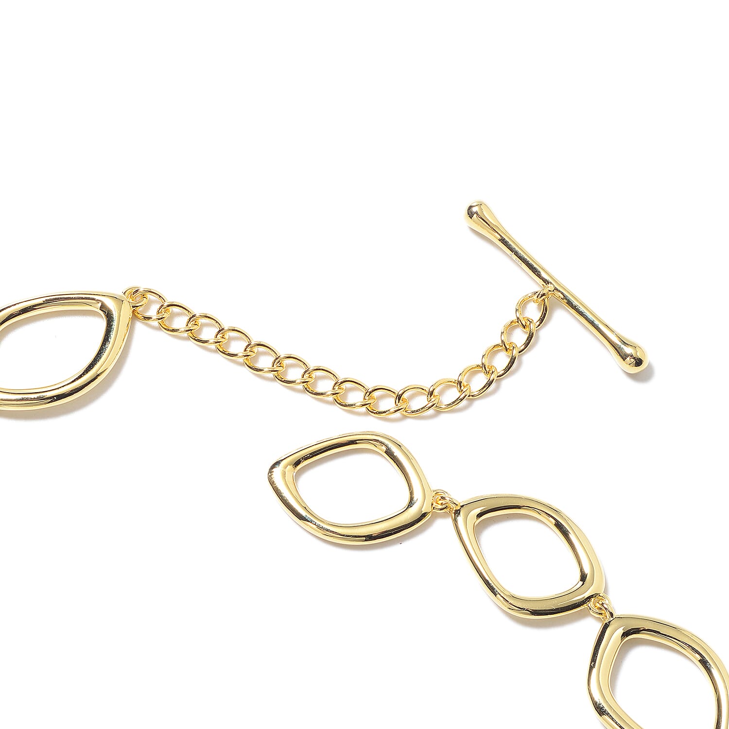 LucyQ Fluid Design Necklace (Size 20) in Yellow Gold Overlay Sterling Silver