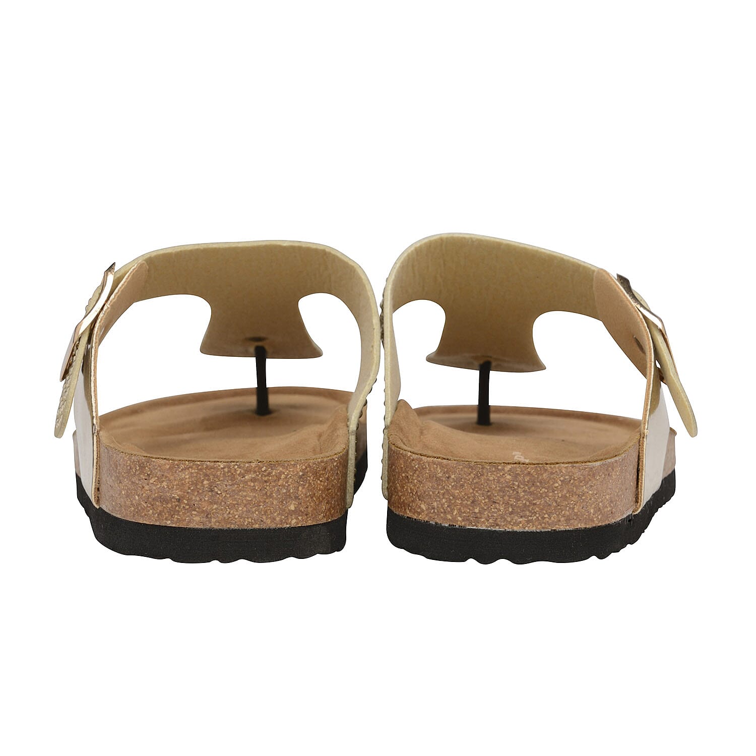 Dunlop Dionne Open Toe Flat Sandals (Size 4) - Rose Gold