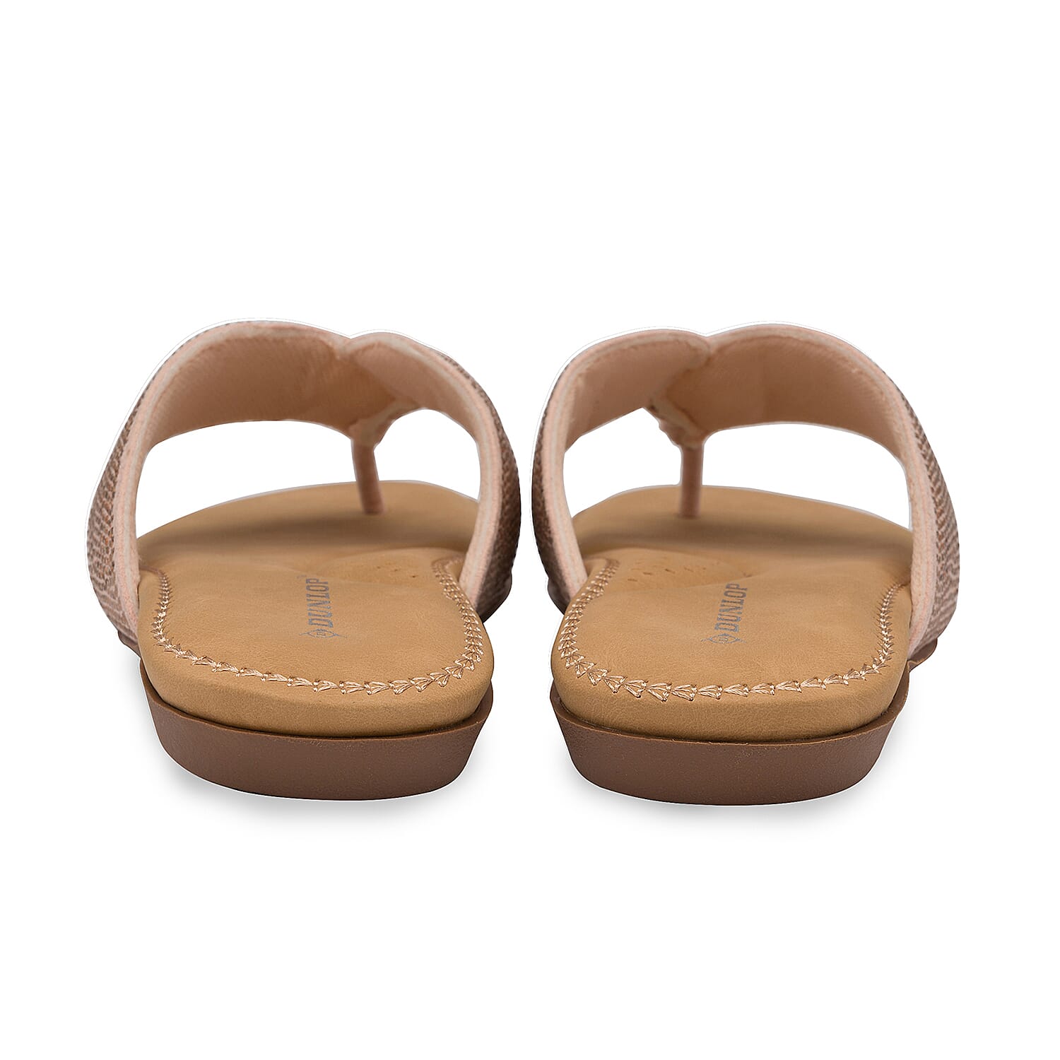 Dunlop Embellished Toe Post Slip on Flat Sandals (Size 4) - Rose Gold