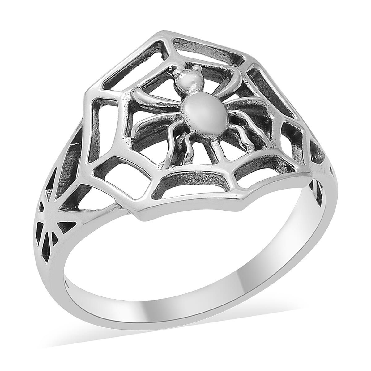 New Arrival- Sterling Silver Spider Web Mens Ring