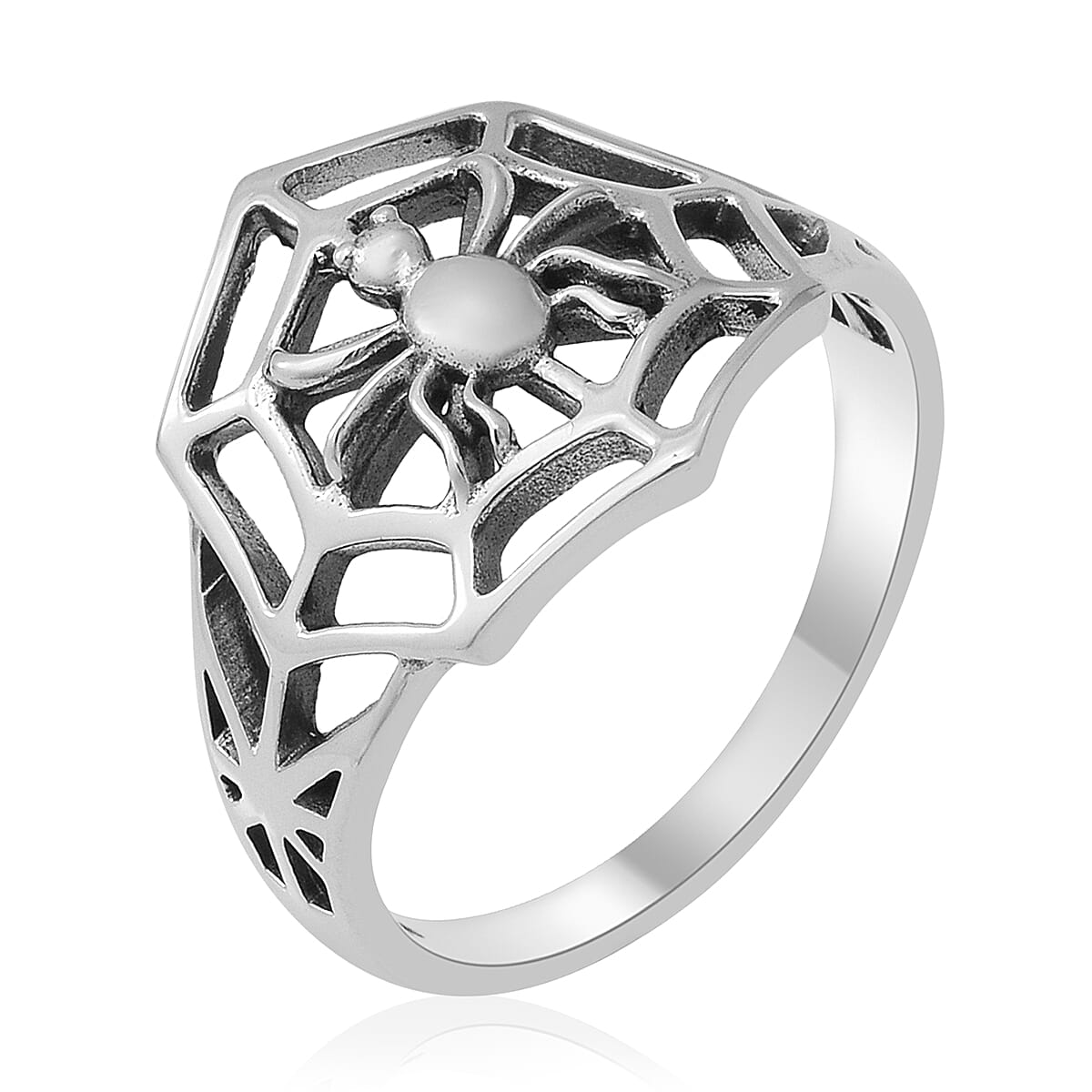 New Arrival- Sterling Silver Spider Web Mens Ring