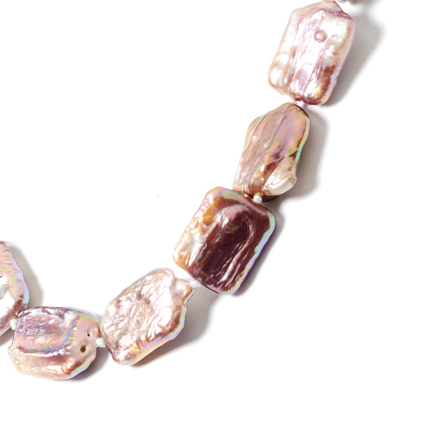 Natural Purple Baroque Pearl Necklace (Size 24) with Magnetic Lock