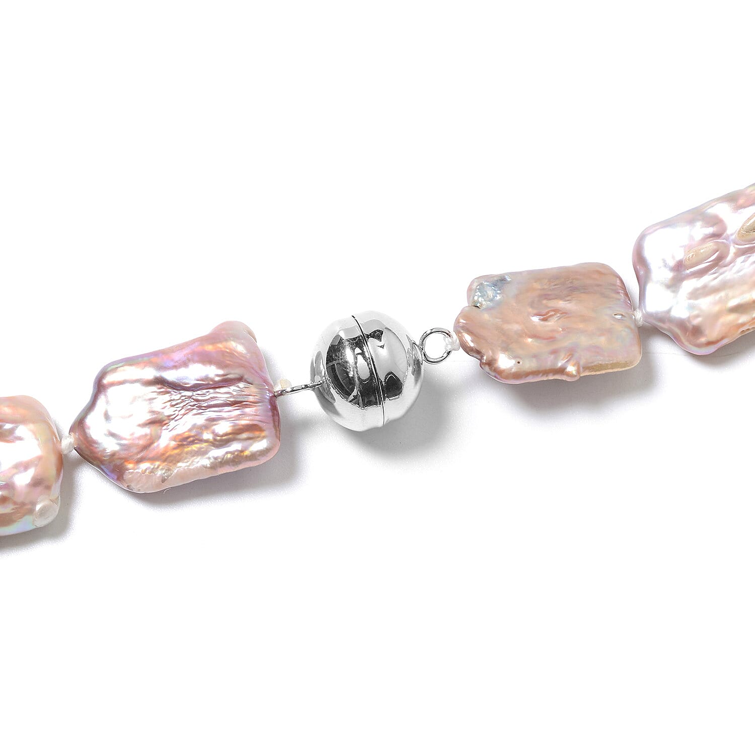 Natural Purple Baroque Pearl Necklace (Size 24) with Magnetic Lock