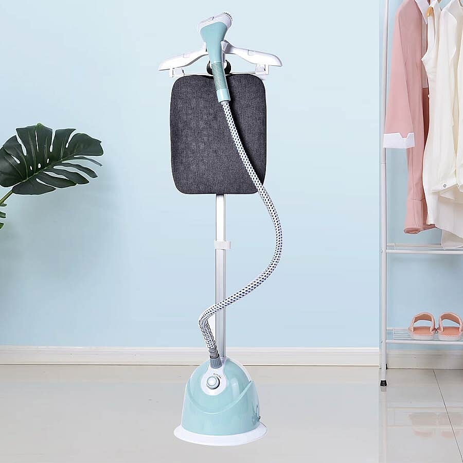 Multi-Purpose Garment Steamer OR Home Sanitiser with Built-in Iron Board (Size 29x26.5x28 Cm) - Blue