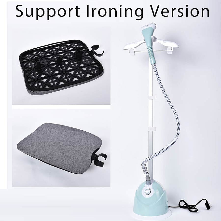 Multi-Purpose Garment Steamer OR Home Sanitiser with Built-in Iron Board (Size 29x26.5x28 Cm) - Blue