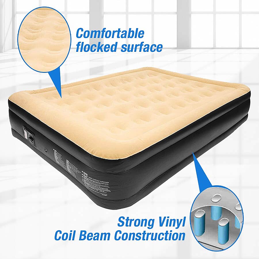 High Raise Double Airbed + Built - in Pump