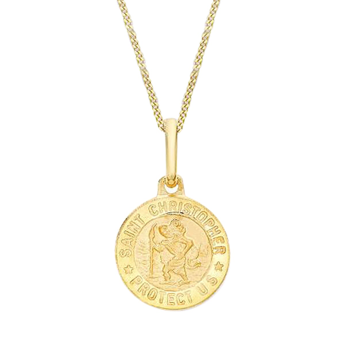 9K Yellow Gold St Christopher Medal Charm