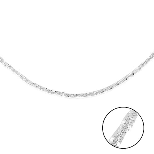 Made in Italy - Sterling Silver Rock Chain (Size 24)