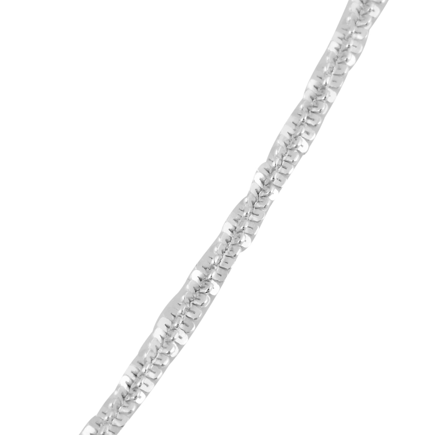 Made in Italy - Sterling Silver Rock Chain (Size 24)