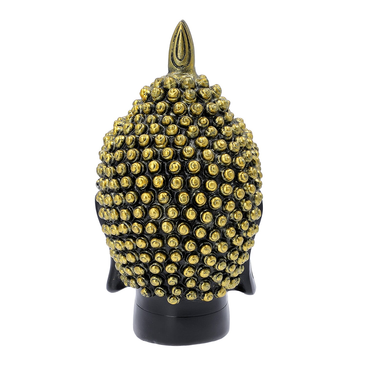 Buddha Head Statue (Size 11x12x23cm) - Gold