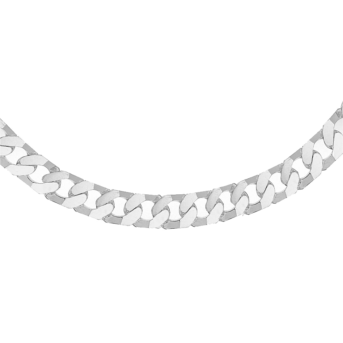 Italian Made- Sterling Silver Curb Chain (Size 22), Silver wt 19.00 Gms