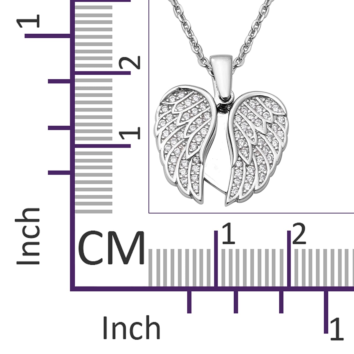 ELANZA Simulated Diamond (Rnd) Adjustable Necklace (Size 17 with 1 inch Extender) in Rhodium Overlay Sterling Silver, Silver wt 6.10 Gms