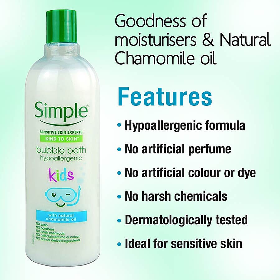 Simple - Kids Hypoallegenic Bubble Bath - 400ml