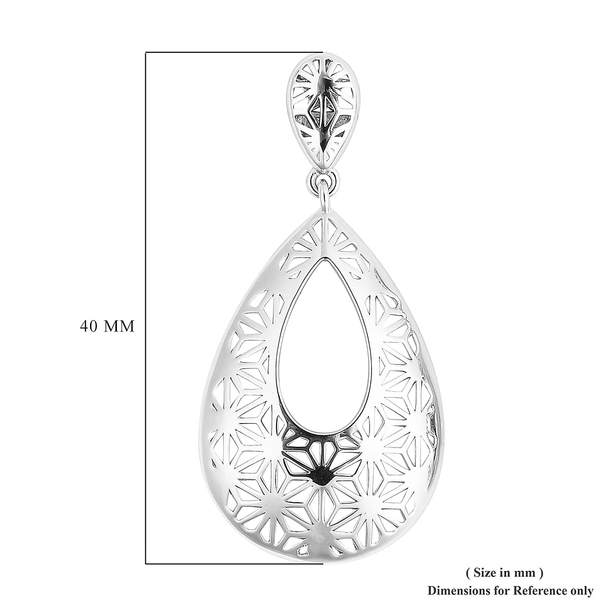 GP - Blue Sapphire Dangle Earrings (with Push Back) in Rhodium Overlay Sterling Silver