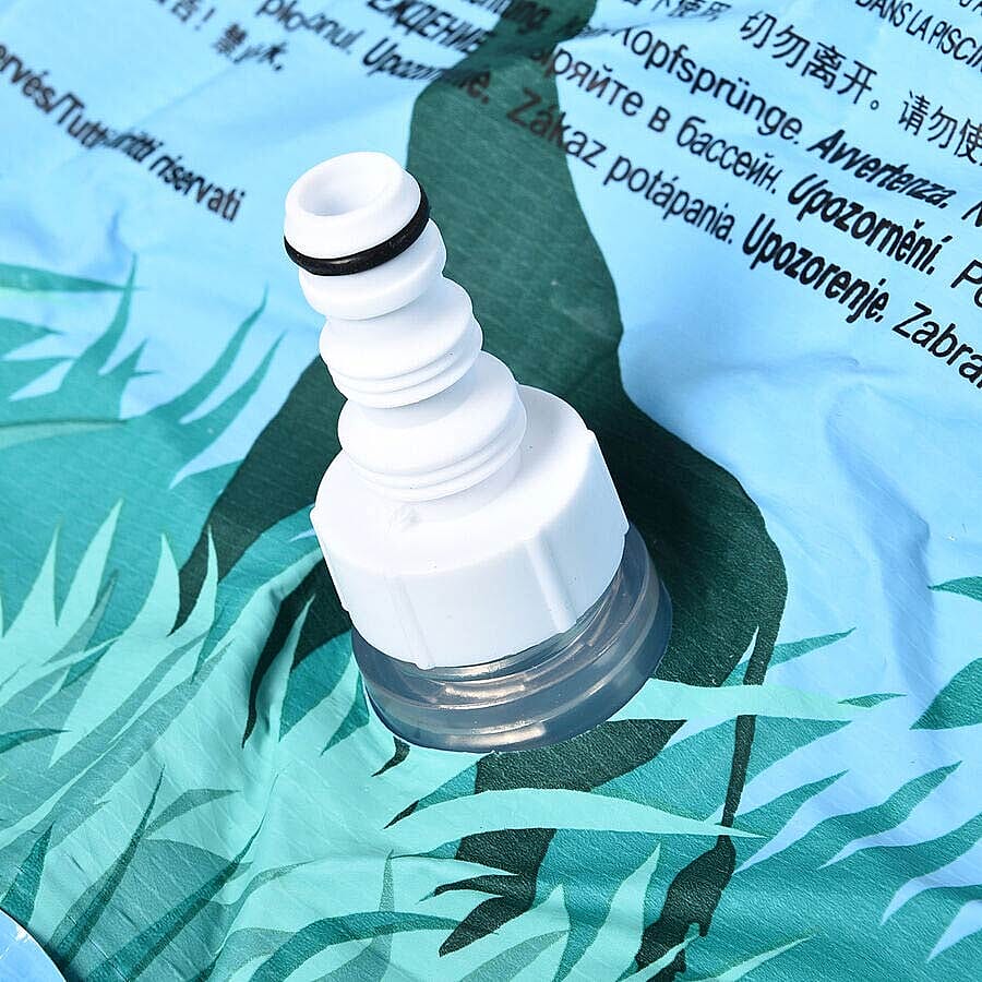 Inflatable Elephant Kids Swimming Pool with Spray (Size: 2.05x47cm) - Blue and White