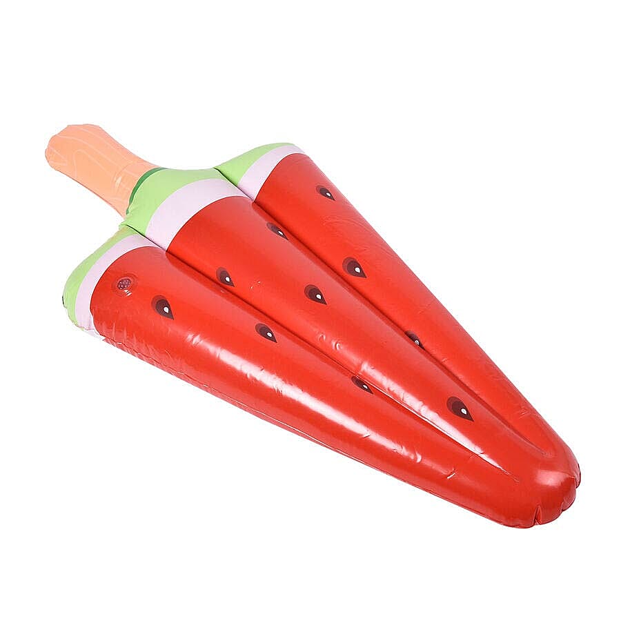 Inflatable Watermelon Kids Swimming Pool with Spray (Size: 1.75mx62cm) - Red and Green