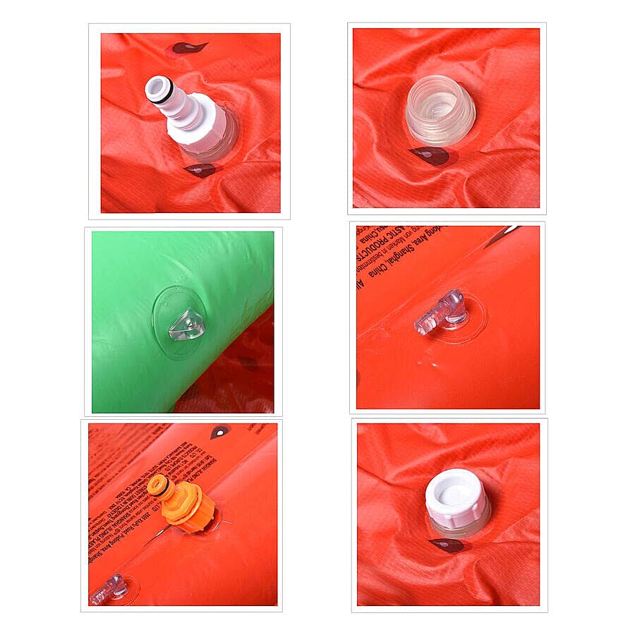 Inflatable Watermelon Kids Swimming Pool with Spray (Size: 1.75mx62cm) - Red and Green