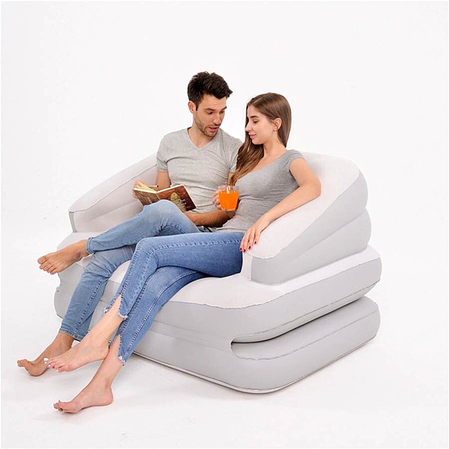 Multifunctional 5-in-1 Sofa Bed with Electric Pump (Size: 198x138x62cm) - White