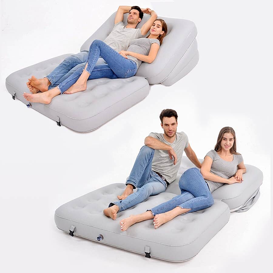 Multifunctional 5-in-1 Sofa Bed with Electric Pump (Size: 198x138x62cm) - White