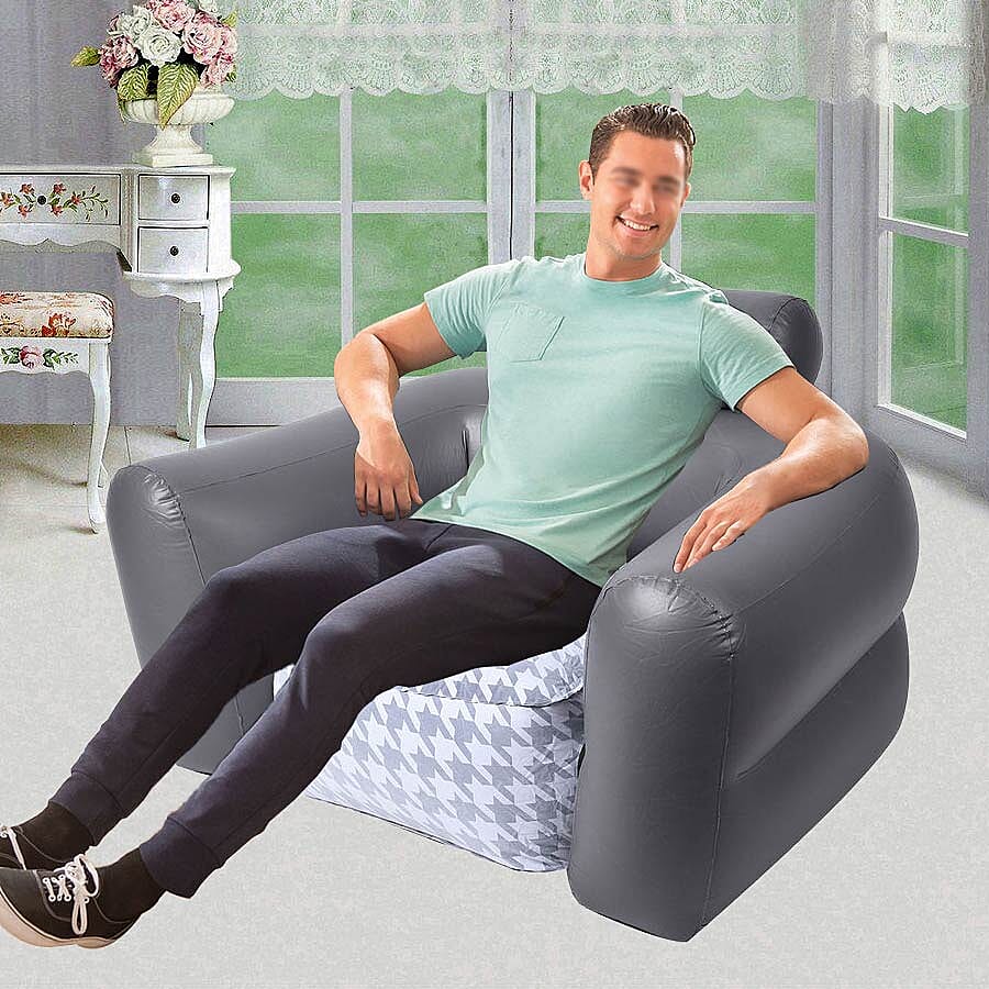 Comfortable Inflatable Deluxe Armchair with Backrest (Size 108x80x66 Cm)