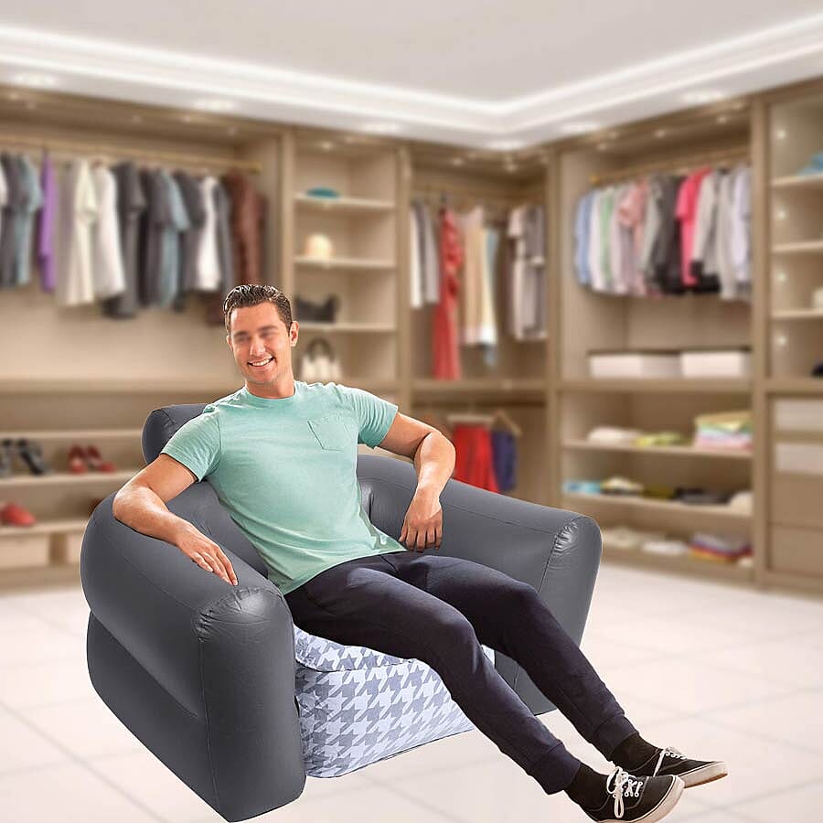 Comfortable Inflatable Deluxe Armchair with Backrest (Size 108x80x66 Cm)