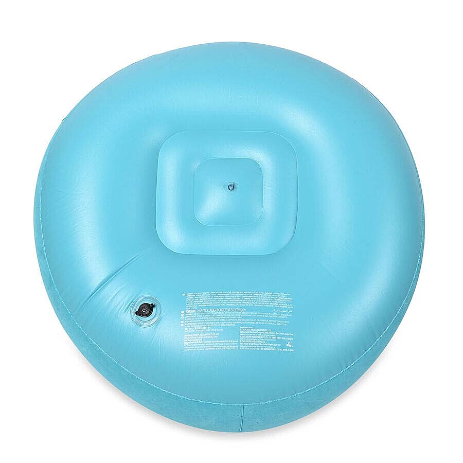 Inflatable and Portable Lazy Chair (Size: 105x105x65cm) - Blue