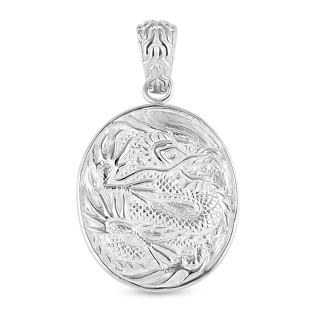 Royal Bali Collection - Dragon Pendant in Sterling Silver, Silver Wt. 7.26 Gms.